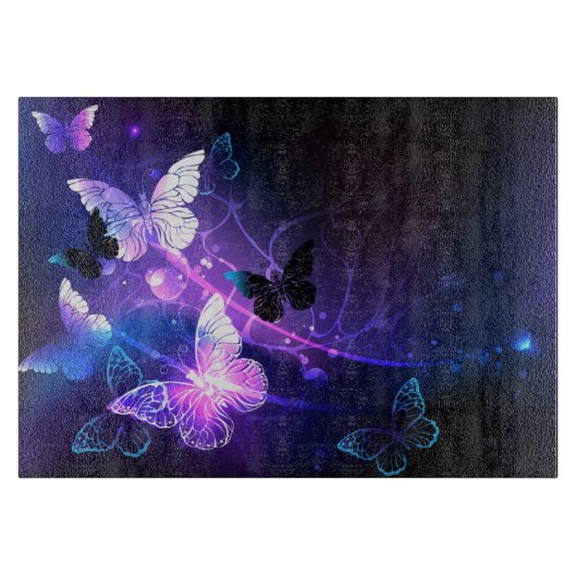 Planche À Découper Fond avec papillons de nuit (Devant)