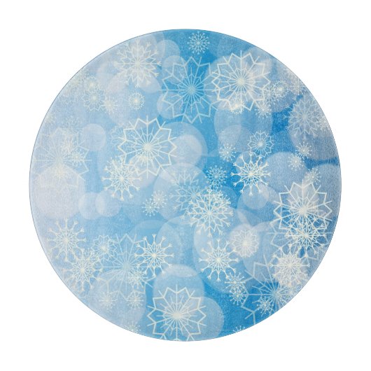 Planche À Découper Fond de flocon de neige (Devant)