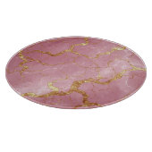 Planche À Découper Fond de marbre rose avec veines dorées (Coin)