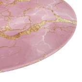 Planche À Découper Fond de marbre rose avec veines dorées (Coin)