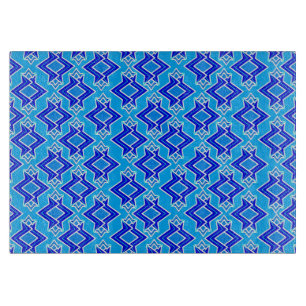 Planche À Découper Fond d'écran Art déco Motif, bleu cérulean