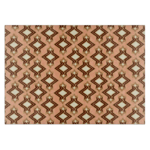 Planche À Découper Fond d'écran Art Déco Motif, corail et Brown