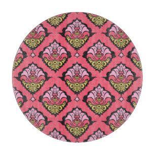 Planche À Découper Fond d'écran couleur bleu Oriental Damask Floral
