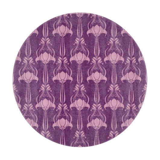 Planche À Découper Fond d'écran floral violet rose (Devant)