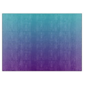 Planche À Découper Fond dégradé simple bleu turquoise violet (Devant)