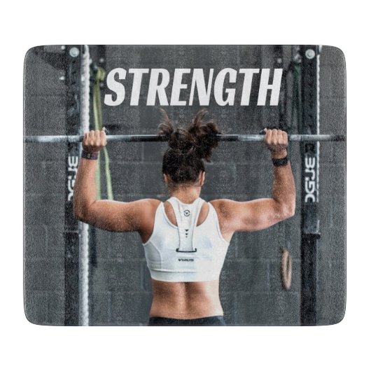 Planche À Découper Force Fittness Femmes Muscle Worout Motivationnel (Devant)