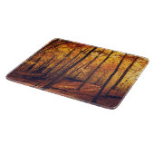 Planche À Découper Forêt automnale Feuilles Nature Lumière Arbres (Coin)