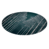 Planche À Découper Forêt d'arbres blancs et bouleaux de teinte sarcel (Coin)