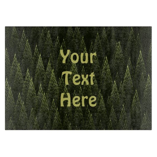 Planche À Découper Forêt de conifères fractale (Devant)