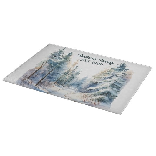 Planche À Découper Forêt d'hiver (Coin)