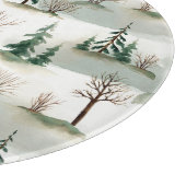 Planche À Découper Forêt d'hiver : Flou vert à main (Coin)