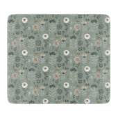 Planche À Découper Forêt Florale Sage Green (Devant)