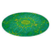 Planche À Découper Forêt papillon Bohème Arabesque Motif Vert (Coin)