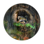 Planche À Découper Forêt | Raccoon Peeking (Devant)