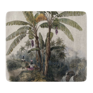 Planche À Découper Forêt tropicale antique de bananiers Bota vintag