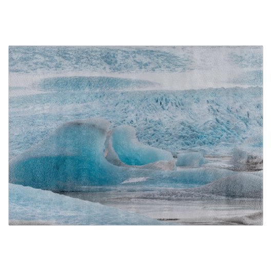 Planche À Découper Formations de glace glaciaire bleue, horizontales (Devant)