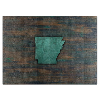 Planche À Découper Forme de l'Arkansas Turquoise russe