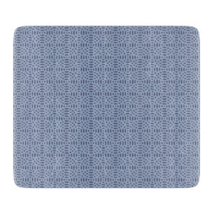 Planche À Découper Formes circulaires bleues modernes en motif transp