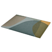 Planche À Découper Formes géométriques Abstraites Boho bleu et jaune (Coin)