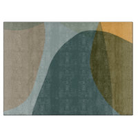 Formes géométriques Abstraites Boho bleu et jaune