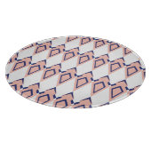 Planche À Découper Formes géométriques déco rose corail bleu (Coin)