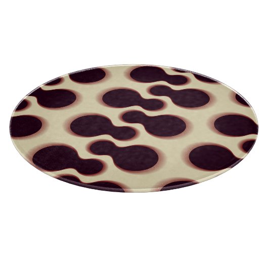 Planche À Découper Formes globulaires épineuses, teintes marron motif (Coin)