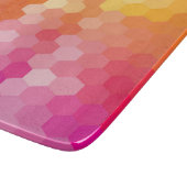 Planche À Découper Formes Hexagones géométriques jaune rose (Coin)