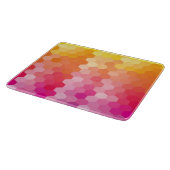 Planche À Découper Formes Hexagones géométriques jaune rose (Coin)