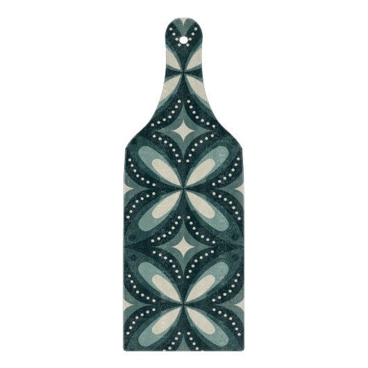 Planche À Découper formes vertes rétro (Devant)