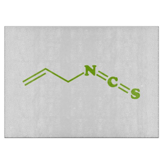 Planche À Découper Formule moléculaire de l'isothiocyanate de Wasabi  (Devant)