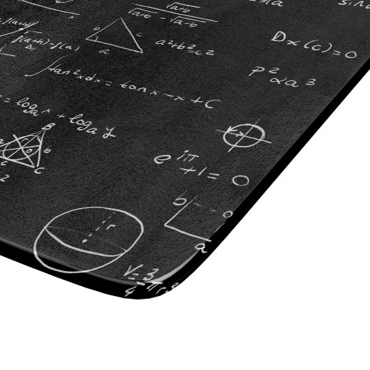 Planche À Découper Formules et équations de mathématiques noir et bla (Coin)