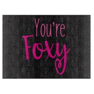 Planche À Découper Foxy noir et rose