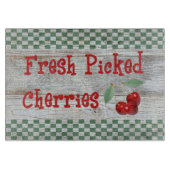 Planche À Découper Fraîche De Cerises Fraîches (Devant)