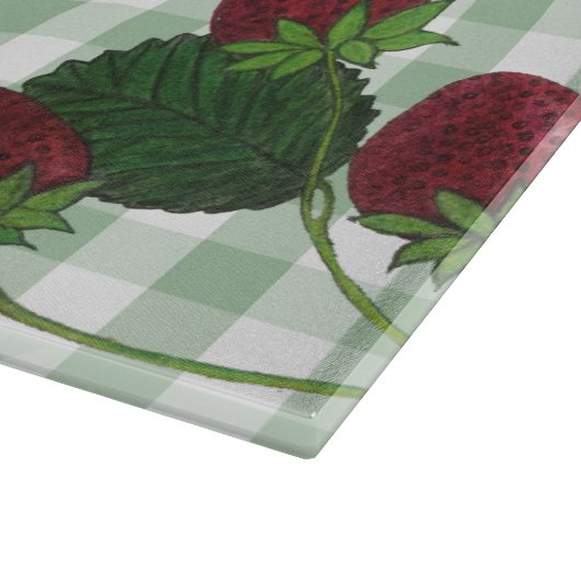 Planche À Découper Fraise Et Lampe En vichy (Coin)