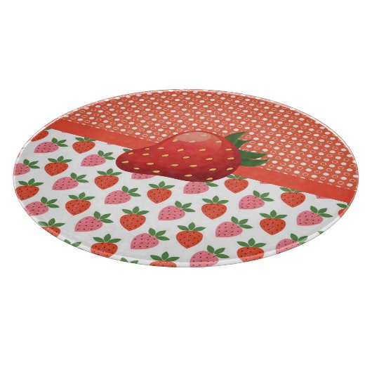 Planche À Découper Fraise juteuse colorée (Coin)