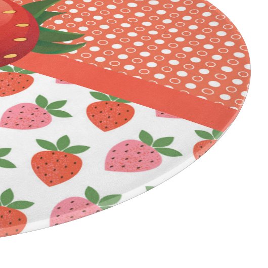 Planche À Découper Fraise juteuse colorée (Coin)