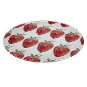 Planche À Découper Fraises d'aquarelle : motif transparent (Coin)