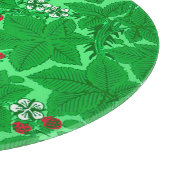 Planche À Découper Fraises et Feuilles Art Nouveau, Lime Green (Coin)