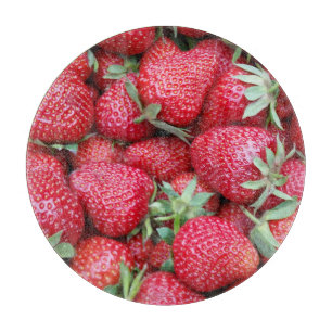 Planche À Découper fraises fraîches