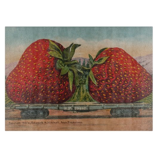 Planche À Découper Fraises Géant Antique Fruit Amusement (Devant)