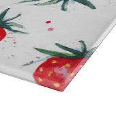 Planche À Découper Fraises Planche décorative de coupe en verre (Coin)