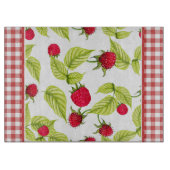 Planche À Découper Framboises sur En vichy rouge (Devant)