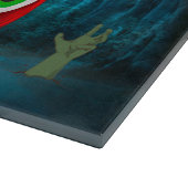 Planche À Découper Français Bulldog Driving Car Effrayant Halloween (Coin)