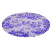 Planche À Découper Française toile de jouy bleu et blanc élégant (Coin)