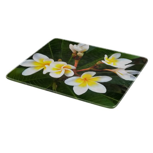 Planche À Découper Frangipani Blossom Cluster Style Artistique (Coin)