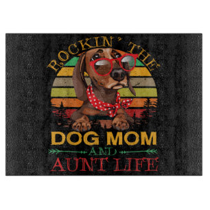 Planche À Découper Frapper Le Chien Maman Tante Cadeau De Vie Pour La
