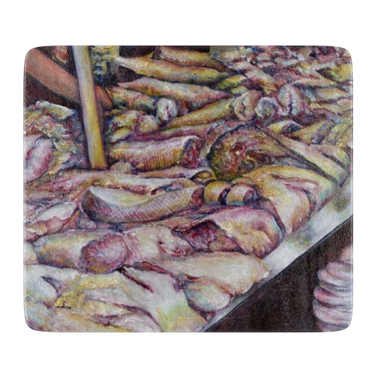 Planche À Découper Fraterniser avec du poisson frais (Devant)