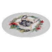 Planche À Découper French Bulldog Christmas Wreath Festive Pup (Coin)