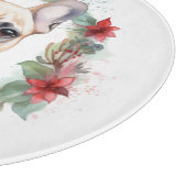 Planche À Découper French Bulldog Christmas Wreath Festive Pup (Coin)