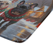 Planche À Découper French Bulldogs Christmas Snow Holiday (Coin)